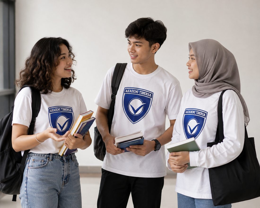 Peserta Akademi Tibersa mengenakan kaos CPMPD